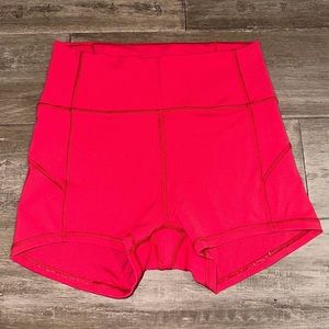 Lululemon In Movement Flamenco Red HR Short 2.5”